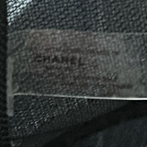 Chanel Beauty Women's Zip Around Crescent Cosmetic Bag Black Mesh Travel Pouch - Picture 6 of 12